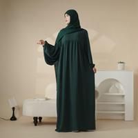 Nouveaux vêtements usine Jersey musulman modeste grande taille sans couture Abaya robe moyen-orient femmes Hijab écharpe Ramadan dubaï Long caftan