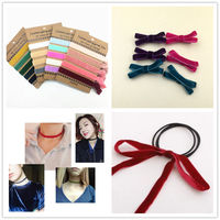50 Verges de Ruban Élastique en Velours 3/8 Pouce en Gros 22 Couleurs Bande Élastique Veloutée Extensible pour Élastique à Cheveux Bandeau Filles Coiffure Bricolage