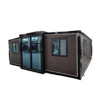 Casa Contenedor de Acero Expandible de 20 pies con Doble Ala, Villa Moderna Portátil Modular para Vivienda