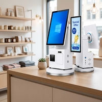 Système de point de vente (PDV) tout-en-un personnalisé avec double écran tactile 15,6+15,6 pouces, appareil de caisse Android 13 Google Store, vente en gros