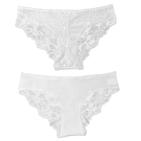 Culotte pour femme taille basse sans couture avec logo personnalisé OEM Culotte sexy blanche en coton dentelle pour fille Strings Culottes pour femmes Strings