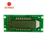 Modul LCD Segmen Transflektif XMCU SMS06130E3-3 HTN 6 Digit 3 Simbol Lampu Latar Kuning-Hijau 5V Suhu Lebar