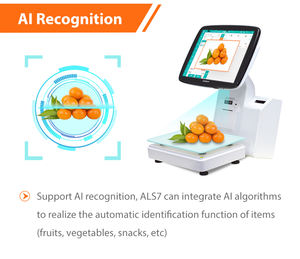 ZHONGJI Imprimante d'étiquettes à reconnaissance <span class=keywords><strong>automatique</strong></span> à écran large de 15 pouces <span class=keywords><strong>Caisse</strong></span> enregistreuse POS avec échelle d'étiquette - Product Image 4