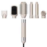 Brosse sèche-cheveux lissante et bouclante tout-en-un SMET, volumisante ionique pour tous types de cheveux, moteur DC 1200W, 3 vitesses, styler professionnel