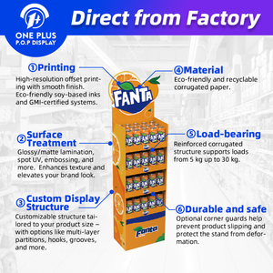 Support d'affichage en carton écologique sur pied personnalisé pour les magasins de détail, étagères en papier pour biscuits - Product Image 5