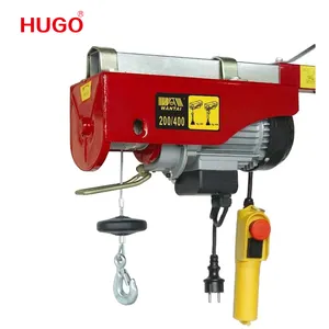 700kg 1200kg Small12V 220v pa mini electric wire rope hoist winch pa400b with motorized trolley