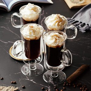 Mug à café en <span class=keywords><strong>verre</strong></span> à double paroi de 200 ml (7 oz) avec poignée, cadeau de Noël irlandais, sans BPA, résistant à la chaleur, passe au lave-vaisselle - Product Image 1