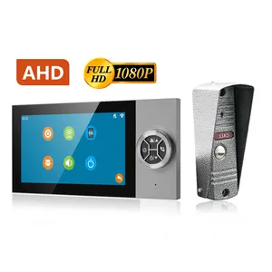 Çin fabrika fiyat AHD kamera Videocitofono 1080P 4 teller 7 inç Analog alüminyum panel ev Video interkom
