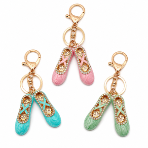 Al por mayor Llavero <span class=keywords><strong>de</strong></span> zapatilla <span class=keywords><strong>de</strong></span> <span class=keywords><strong>ballet</strong></span> con pedrería, bonito colgante para bolso, regalo para niñas - Product Image 1