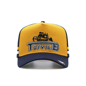 Nueva Gorra Deportiva de 5 Paneles de Poliéster y Algodón con Logotipo Bordado y Malla Transpirable <span class=keywords><strong>en</strong></span> la Parte Trasera - Product Image 3