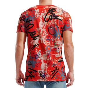Custom Distressed Graphic Knitted Cotton Tee <b>Men's</b> Heavyweight Vintage Street Style Quick Dry Breathable 2024 Trending - Product Image 2
