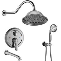 Système de douche à effet pluie pour salle de bain haute pression avec pommeau de douche de 8 pouces