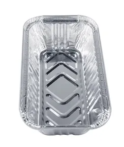 Long Shape Food Grade Food Packaging Disposable Aluminum Foil Baking Container