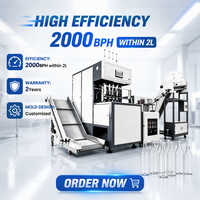 Machines de soufflage semi-automatiques à 4 cavités pour bouteilles d'eau minérale en plastique, machines de soufflage de bouteilles PET certifiées CE