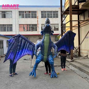Réaliste avec aile bleu gonflable t-rex <span class=keywords><strong>dragon</strong></span> gonflable dinosaure - Product Image 1
