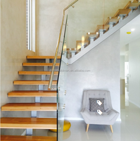 Prima Escalier d'intérieur classique personnalisé Escaliers d'intérieur modernes avec bande de roulement en bois Led escaliers marches escalier en résine de bois