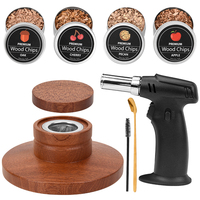 Kit de fumeur de whisky à l'ancienne en gros d'usine avec générateur de fumeur de cocktail torche pour accessoire de matériau en bois de bar