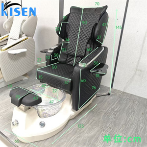 KISEN - Mobilier de salon de beauté professionnel de luxe moderne - Chaise de pédicure avec bain de pieds - Product Image 5