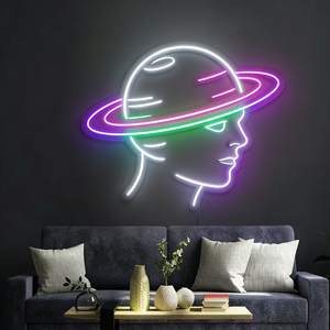 Letreros LED Personalizados con Diseño de Astronauta, Oso y Pizza para Decoración del Hogar o Publicidad en Centros Comerciales - Product Image 3