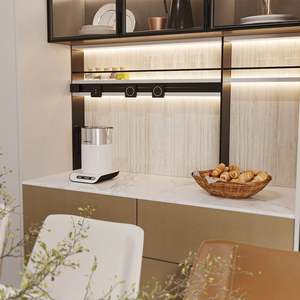 Durable Elegant Multifunctional <b>Sideboard</b> for <b>Kitchen</b> Dining Area Large Capacity Storage Drawers Cabinets Modern Wood Design - Product Image 4