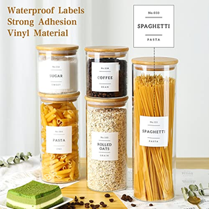 Frasco de Vidrio de Borosilicato Pequeño de Diseño Moderno, Tapa de Bambú Tallada Ecológica, Apto para Microondas, para Alimentos, Especias, Cocina, Artículos para el Hogar Saludables - Product Image 5