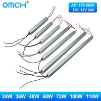 OMCH Alimentation LED ultra-mince 12V 24V 60W-400W Transformateur d'éclairage à bande LED Convertisseur de pilote 220V Fréquence d'entrée DC
