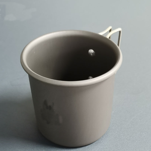 Silver <b>sandblasting</b> Outdoor black anodized oxidization 250ml normal capacity 300 full load capacity aluminium mugs - Product Image 3