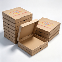 Boîtes à pizza écologiques SP3638 marron, petites et moyennes, en carton recyclé, qualité alimentaire, plusieurs tailles, vente en gros pour pizzeria