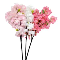 Напольное украшение, Персиковое розовое искусственное цветение вишни, свадебное украшение для фотостудии, украшение для гостиной, цветение вишни, шелковые цветы