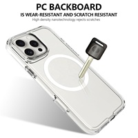 Fabrication de coques de téléphone personnalisées, coque transparente anti-jaunissement, antichoc, coque mobile PC 2.0 pour iPhone 15 Pro Max 16