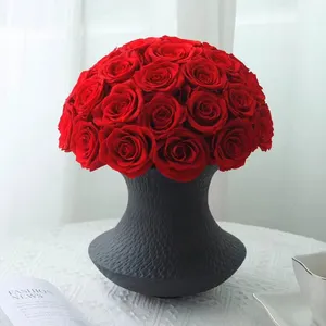 Luxus Hochzeit Blume Dekor Großhandel Echte Ewige Langlebige Konservierte Rose Box Mittelstücke