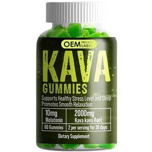 Gomitas de Kava y Extracto de Raíz de Ashwagandha Naturales de Marca Privada OEM/ODM, Gomitas de Kava para un Sueño Profundo y Alivio del Estrés para Adultos - Product Image 1