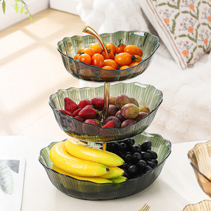 Plateau à fruits en acrylique à plusieurs niveaux pour le salon, service de thé de l'après-midi, présentation de bonbons et de collations, plateau de service de luxe - Product Image 4