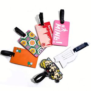 Etiqueta de equipaje de Pvc promocional de fábrica, etiqueta de nombre de identificación en blanco a granel, accesorios de viaje - Product Image 2