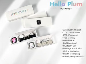 Mới Chất Lượng Tốt Nhất Xin Chào Mận H26 Siêu + Thông Minh Đồng Hồ Amoled Mới Siêu 3 GPS Tracker Mặc Loạt 11 Smartwatch Cho Người Đàn Ông Phụ Nữ - Product Image 4