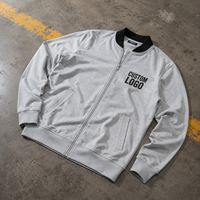 Blouson zippé pour homme en gros, style baseball, avec broderie et impression personnalisées, streetwear, supporte la personnalisation du design