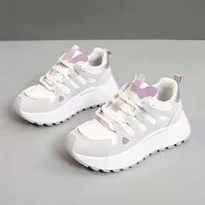 Casual Sports Chunky Sneakers <b>Patent</b> Leather Lace-Up <b>Court</b> Walking Loafers PVC Midsole Stain Resistant - Product Image 5