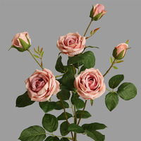 Fleurs artificielles en soie, roses artificielles, arrangements floraux DIY, fleurs artificielles en gros pour cadeau de pendaison de crémaillère