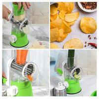 Râpe à fromage rotative manuelle pour coupe-légumes, trancheuse à pommes de terre, mandoline, hachoir à légumes multifonctionnel, accessoires de cuisine