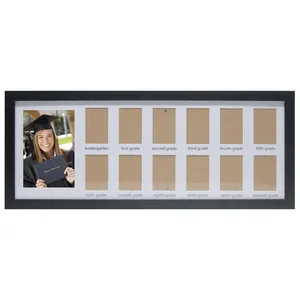New design my school career k-12 photo frame natural solid wood made picture collage frame graduation souvenir