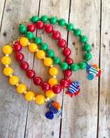 Collier en perles de verre coloré minimaliste personnalisé, fait à la main, perles acryliques arc-en-ciel, collier ras du cou, bijoux hypoallergéniques pour femmes, cadeaux