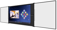 Écran interactif éducatif 4K UHD tactile IR 20 points de 75 pouces, tout-en-un, tableau blanc numérique intelligent, cadre en aluminium pour conférence