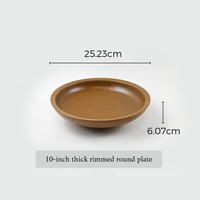 Assiette de table en mélamine non toxique de style chinois - Assiette créative « Montagne Silencieuse » pour fondue, barbecue et bœuf noir