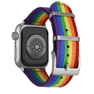 de reloj Compatible con <span class=keywords><strong>Apple</strong></span> <span class=keywords><strong>Watch</strong></span> banda de deporte de las mujeres de los hombres de Nylon de reemplazo de pulsera 6 SE - Product Image 1