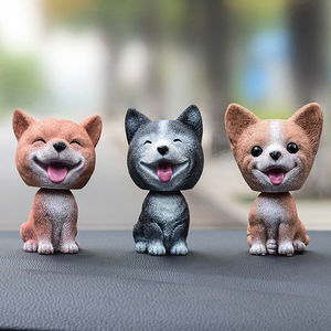 <span class=keywords><strong>Personnalité</strong></span> voiture accessoires résine artisanat secouant la tête chien conception personnalisée mignon Bobblehead Animal Statue ornement - Product Image 4