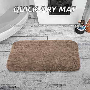 Tapis de bain en PVC fin, super absorbant, antidérapant, à séchage rapide, gravé au laser, pour cuisine, salle de bain, sol, salle humide, entrée, maison, hôtel - Product Image 4