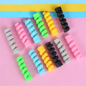 Cable Protectors Charger End Cord Savers Spiral USB Wire Protector for Earphone Cell Phone Cute Cable Wrap Accessories