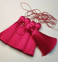 Sjzmm haute qualité 10cm SilkThread gland frange pour décoration de fête porte-clés pompons