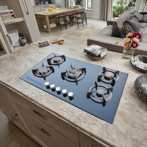 Kingzan 5-pits inbouw gasfornuis energiezuinigheid klasse A++ eenvoudig schoon te maken antiaanbaklaag 34 vlambeveiliging hotel - Product Image 1