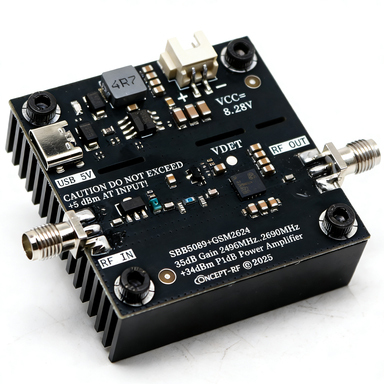 GSM2624 2.4GHz 2.5W RF Power Amplifier for Wi-Fi/Bluetooth/Zigbee/LoRa